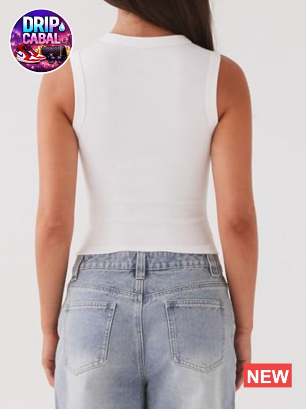 Womens Button Down Tank Top Sleeveless Ribbed Fitted Vest Crop Knit Streetwear - Picture 5 of 7